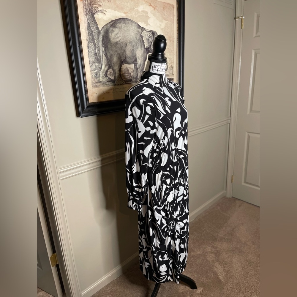 Black and White pattern INC dress